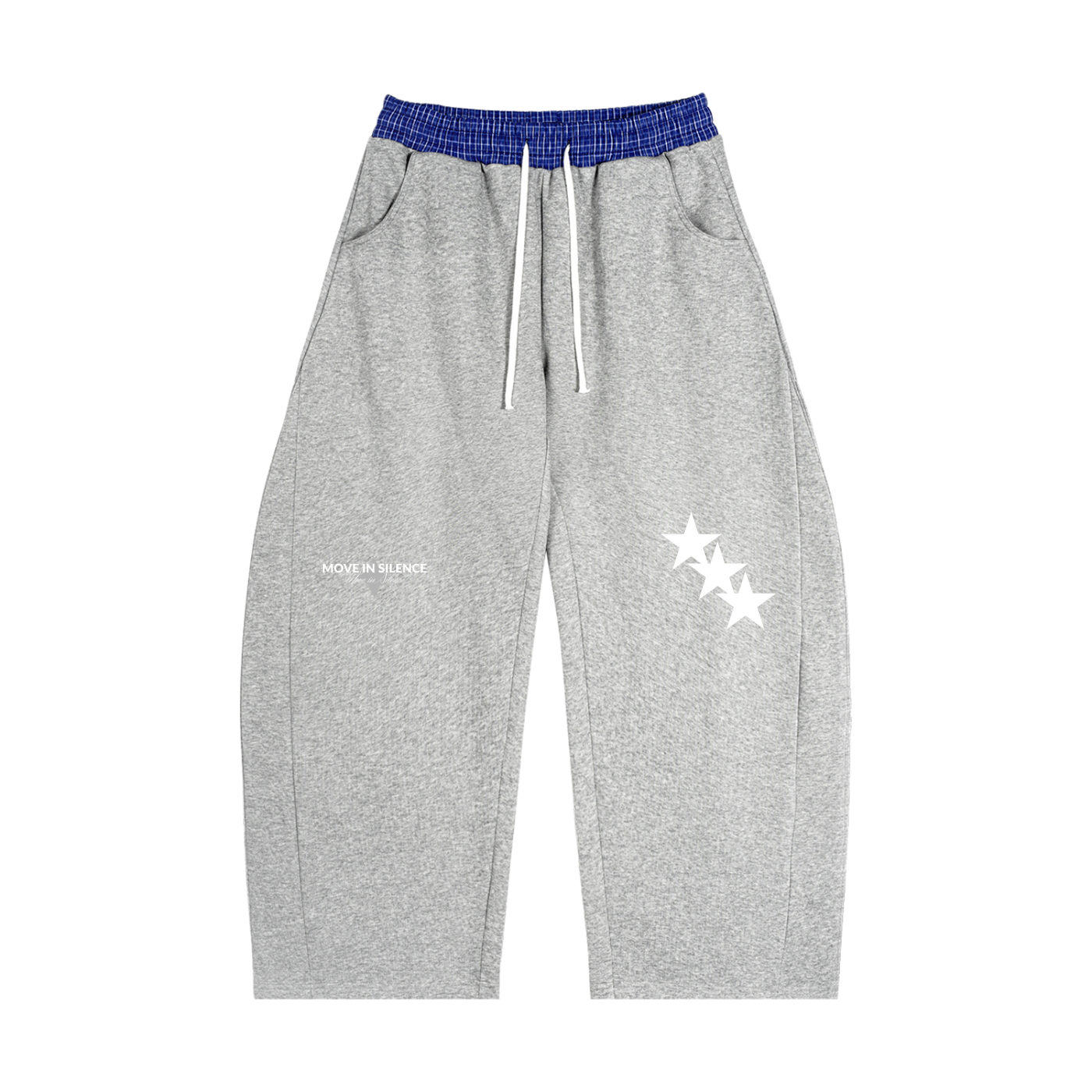 Plaid Waistband Barrel Sweatpants