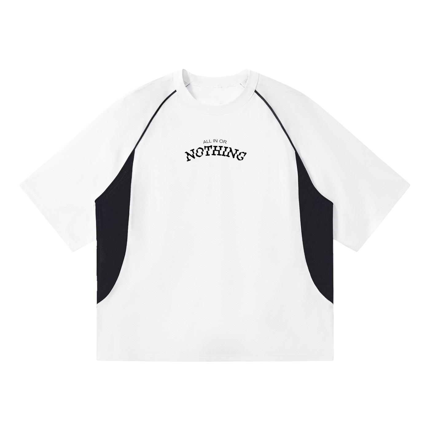 All In Or Nothing Contrast Piping Panel Tee