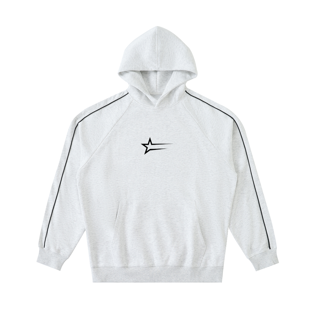 3QTR Contrast Piping Raglan Hoodie