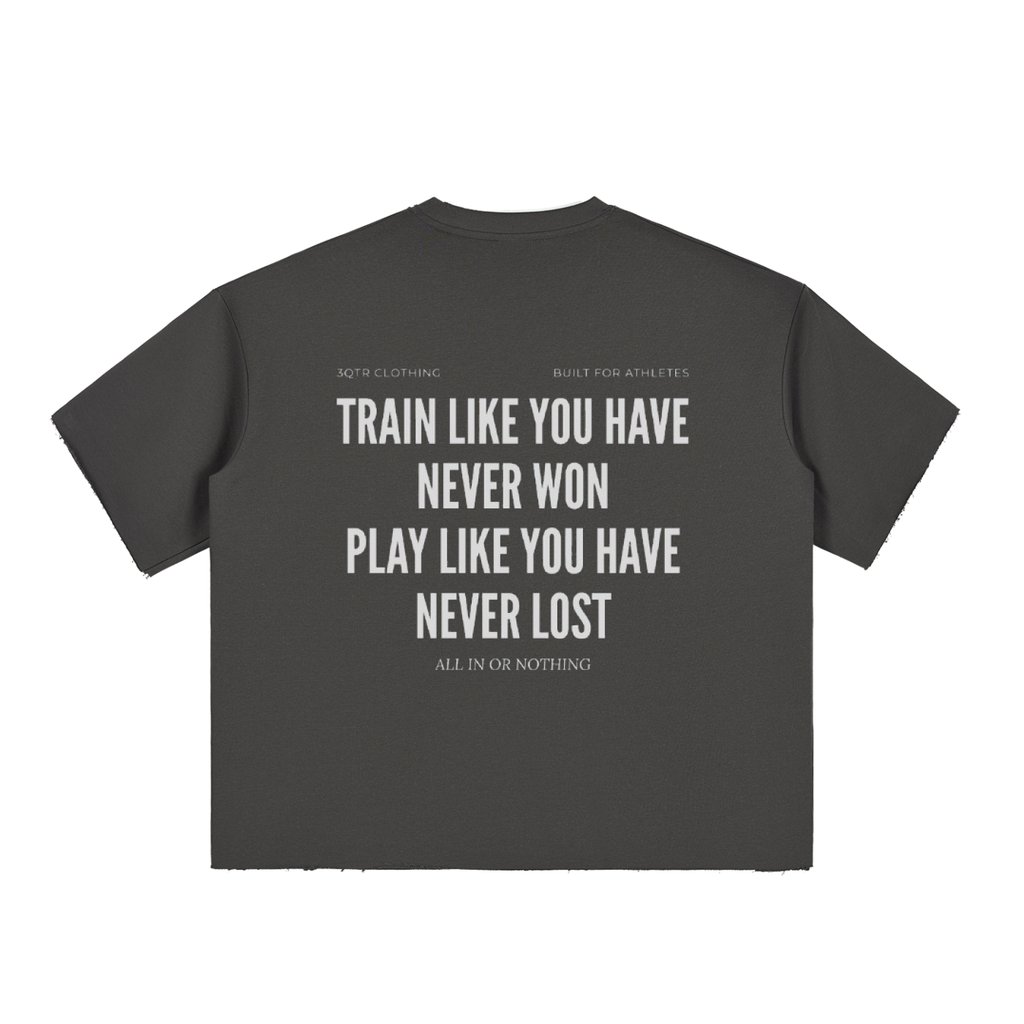 All In Or Nothing Boxy-Sleeve Raw-Edge T-Shirt