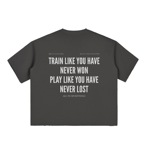 All In Or Nothing Boxy-Sleeve Raw-Edge T-Shirt