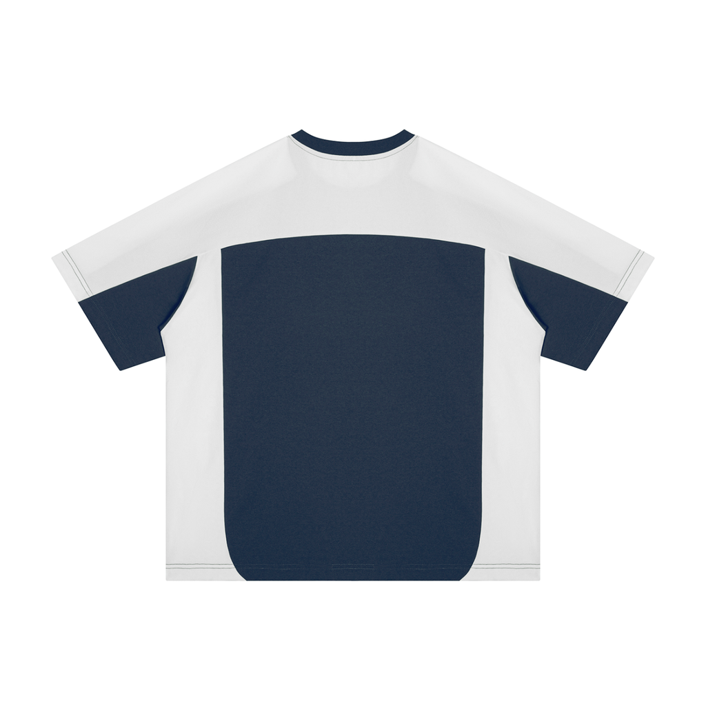 3QTR Unisex Color Block Loose T-Shirt