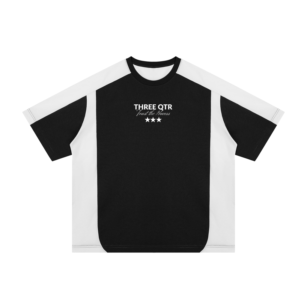 3QTR Unisex Color Block Loose T-Shirt