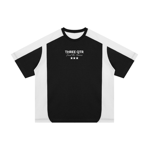 3QTR Unisex Color Block Loose T-Shirt