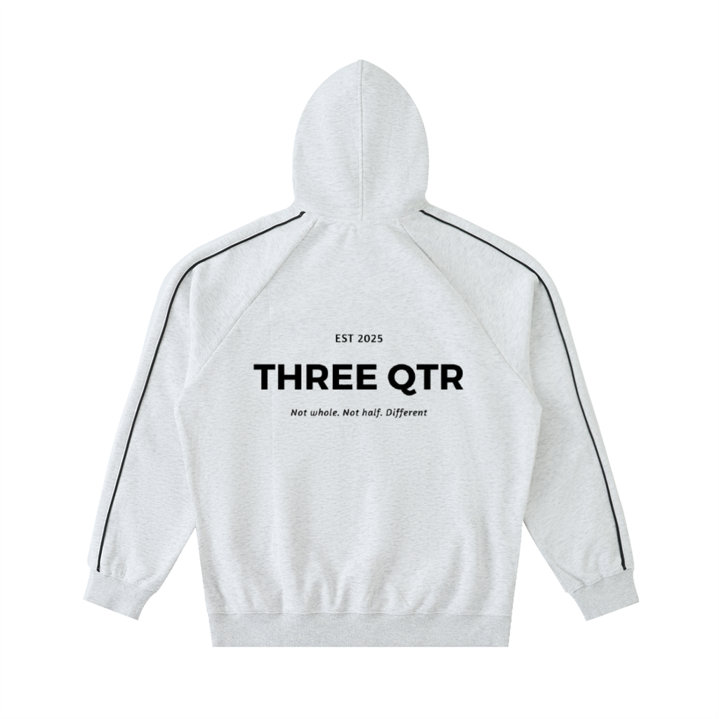 3QTR Contrast Piping Raglan Hoodie