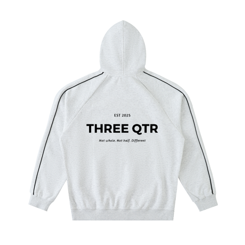 3QTR Contrast Piping Raglan Hoodie