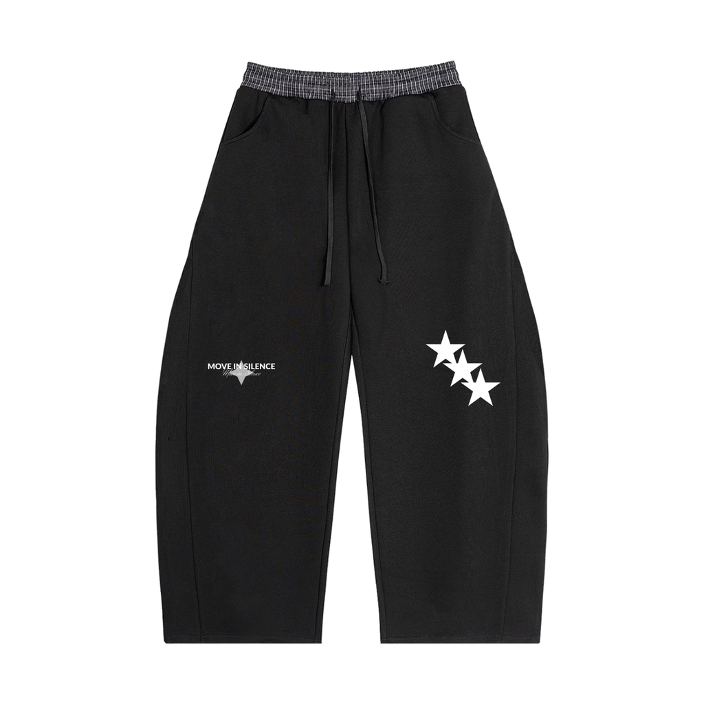 Plaid Waistband Barrel Sweatpants